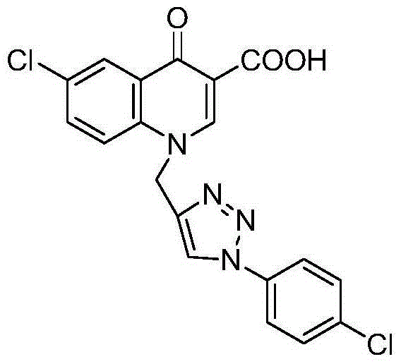 6-substituted-1-((1-substituted phenyl-1,2,3-triazole-4-yl)methyl)-4-carbonylquinoline-3-carboxylic acid or pharmaceutical salt, preparation and application