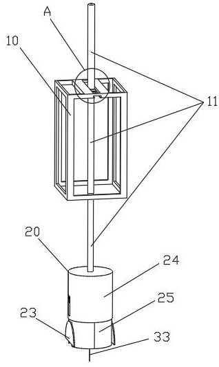 Municipal drainage inspection well garbage automatic cleaning and salvaging device and cleaning and salvaging method