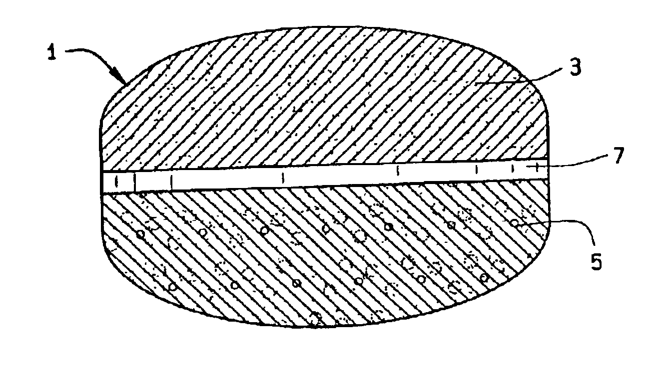 Layered tablet water treatment compositions and method of use