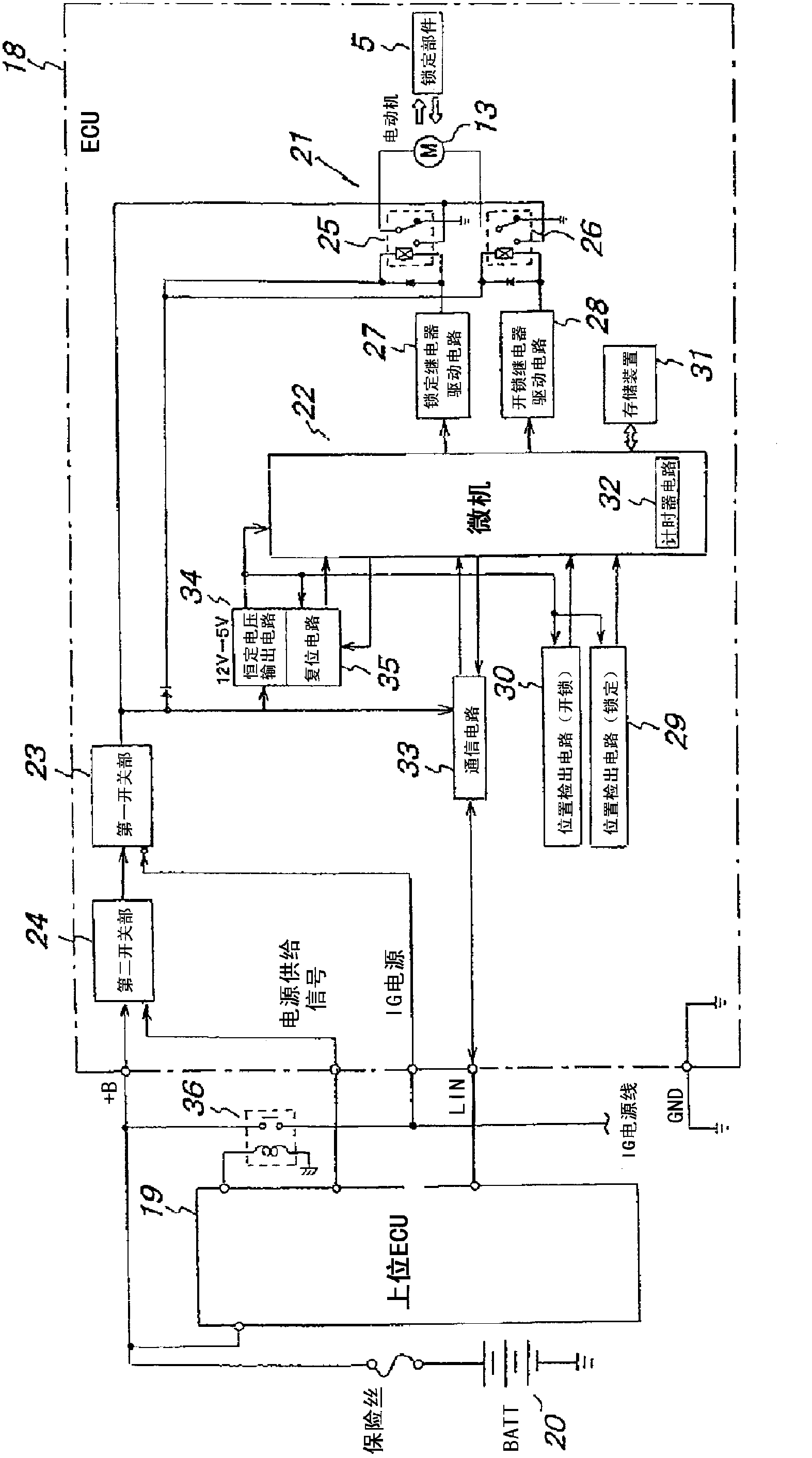 Electric steering lock device