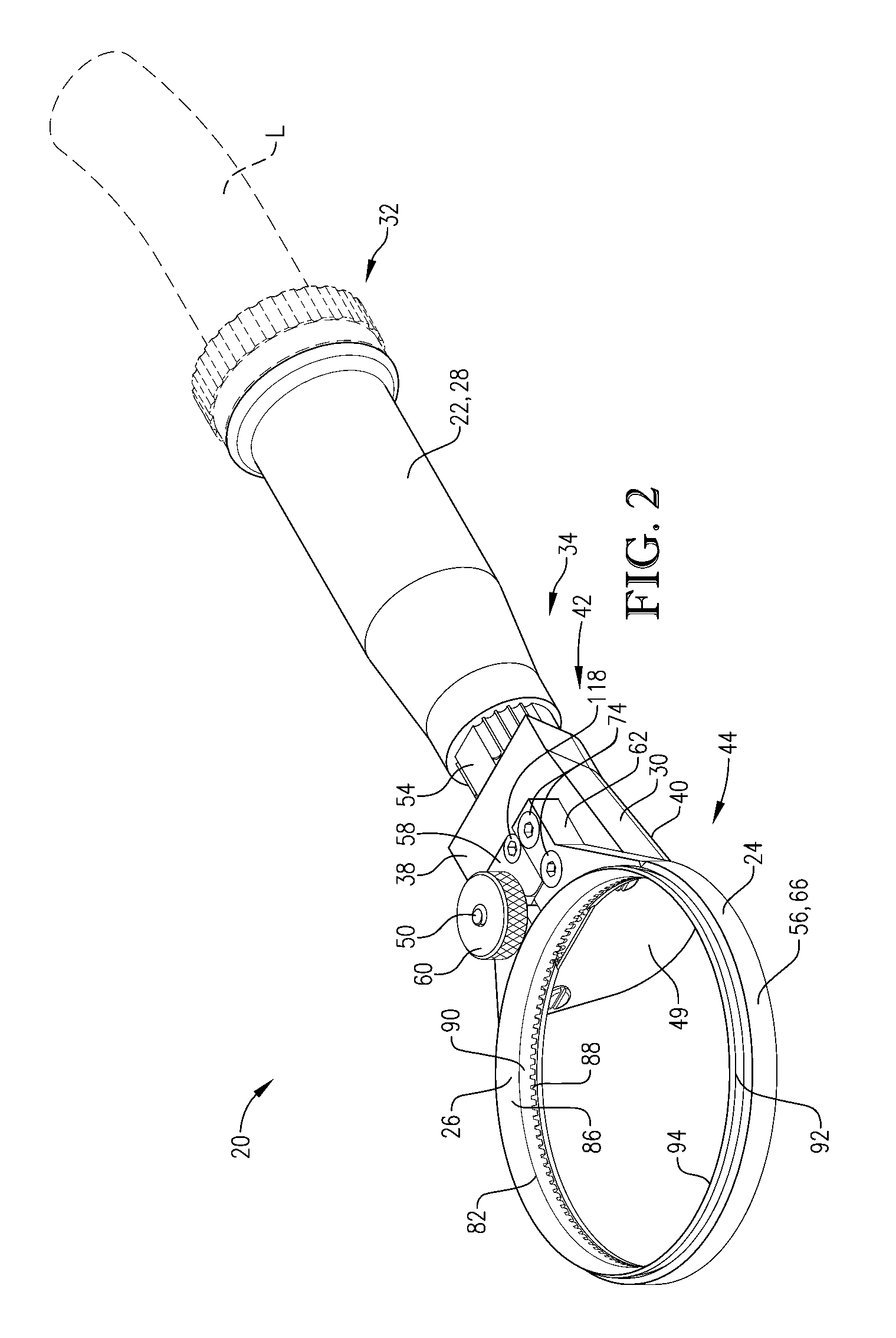 Rotary knife with mechanism for controlling blade housing