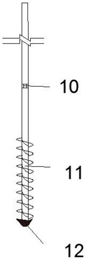 Spiral percussion drill suitable for rock and soil and construction method