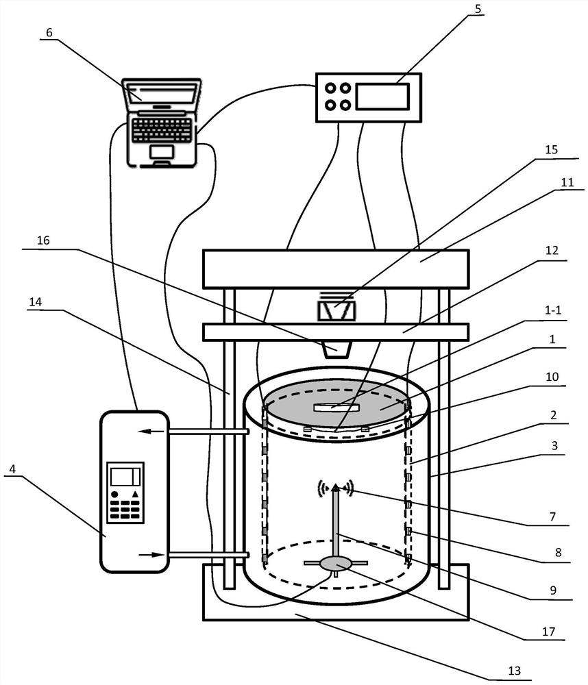 A test device and test method for foam concrete bubble stability