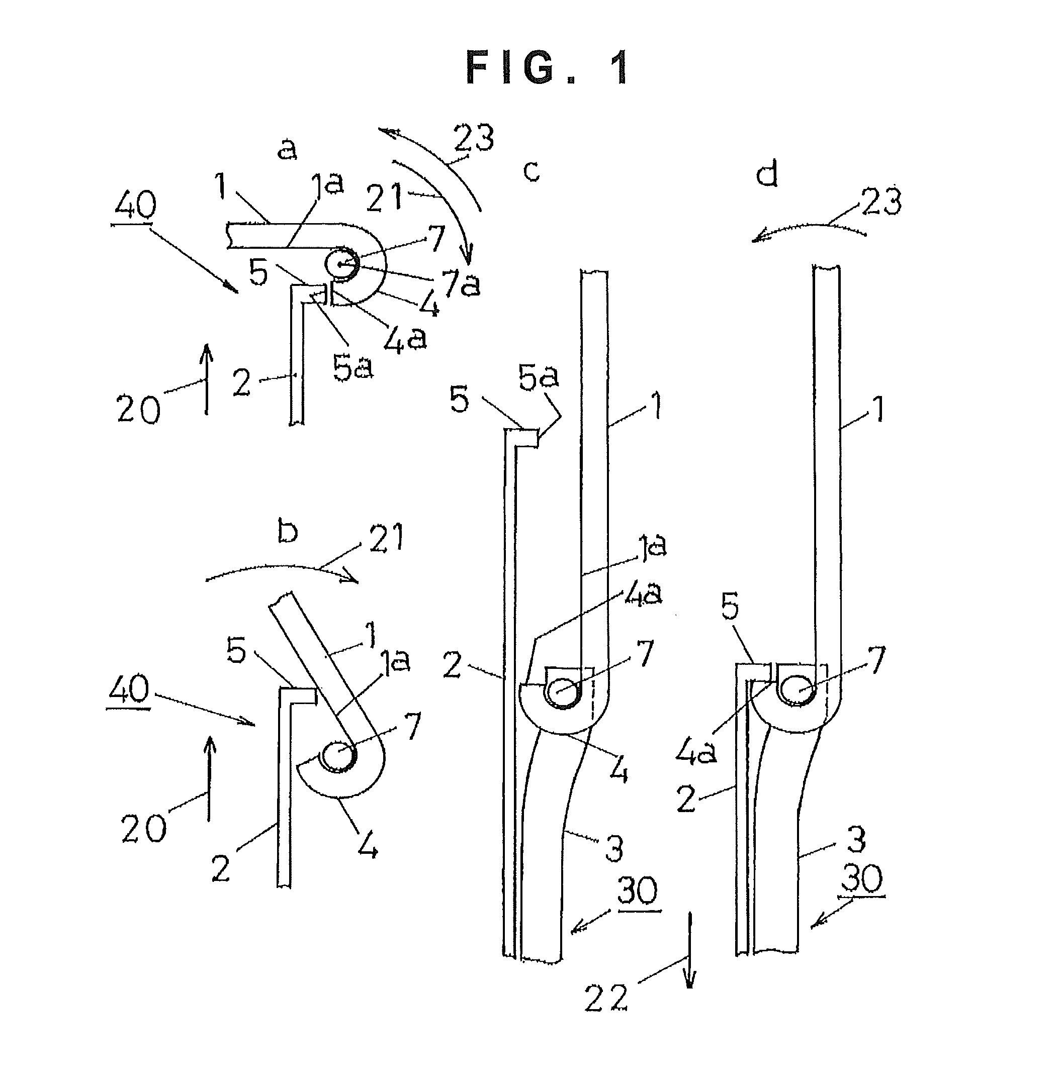 Mechanism for opening and closing an opening portion