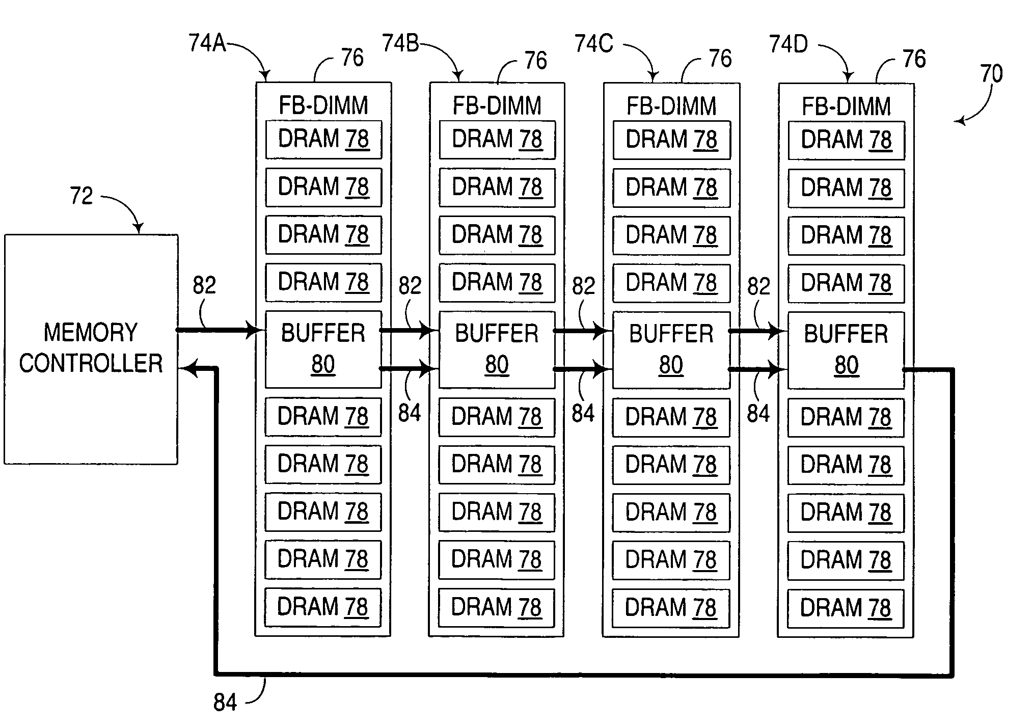 Multi-node architecture with daisy chain communication link configurable to operate in unidirectional and bidirectional modes