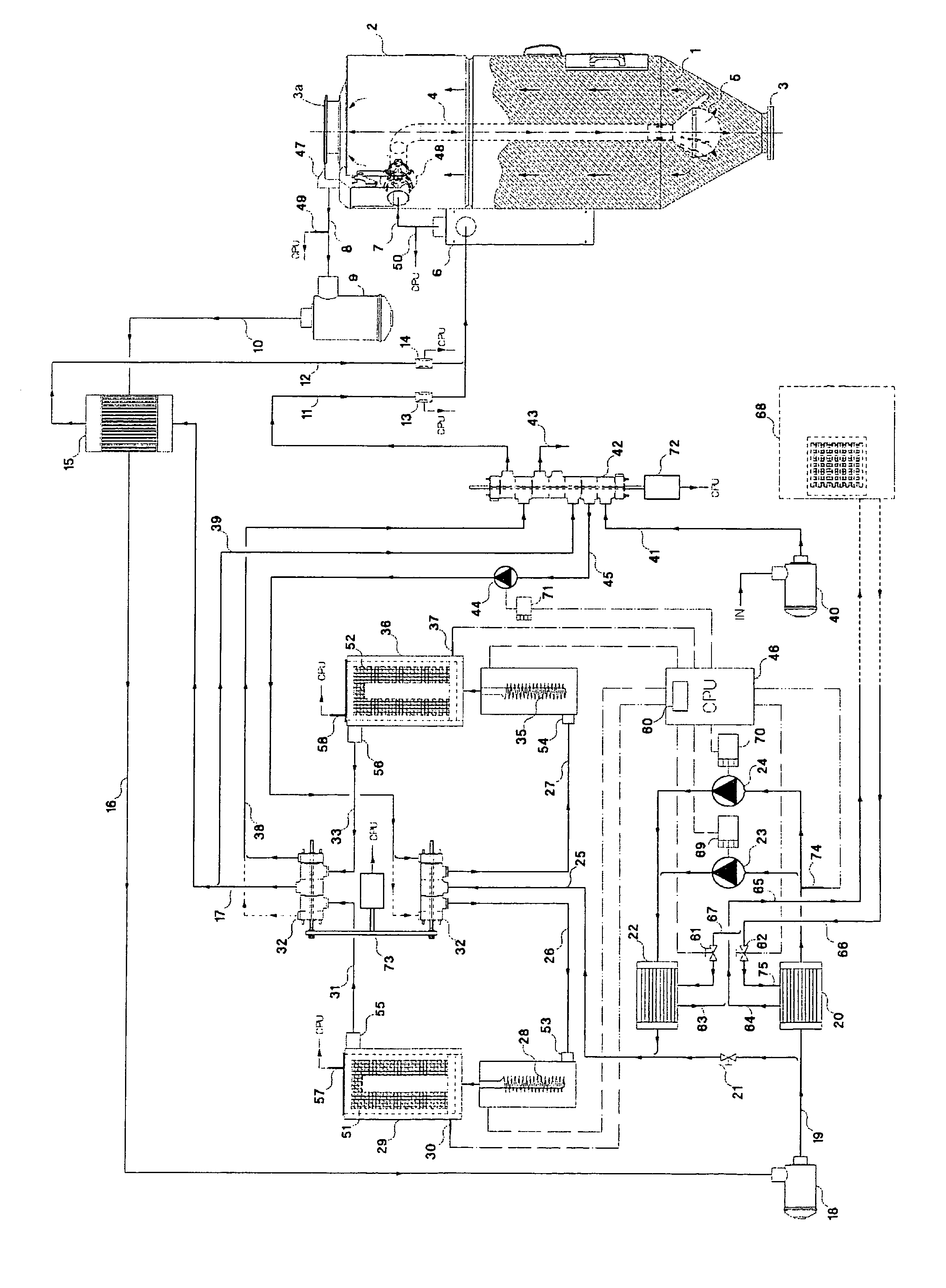 Variable flow rate dehumidification plant and process for granular materials