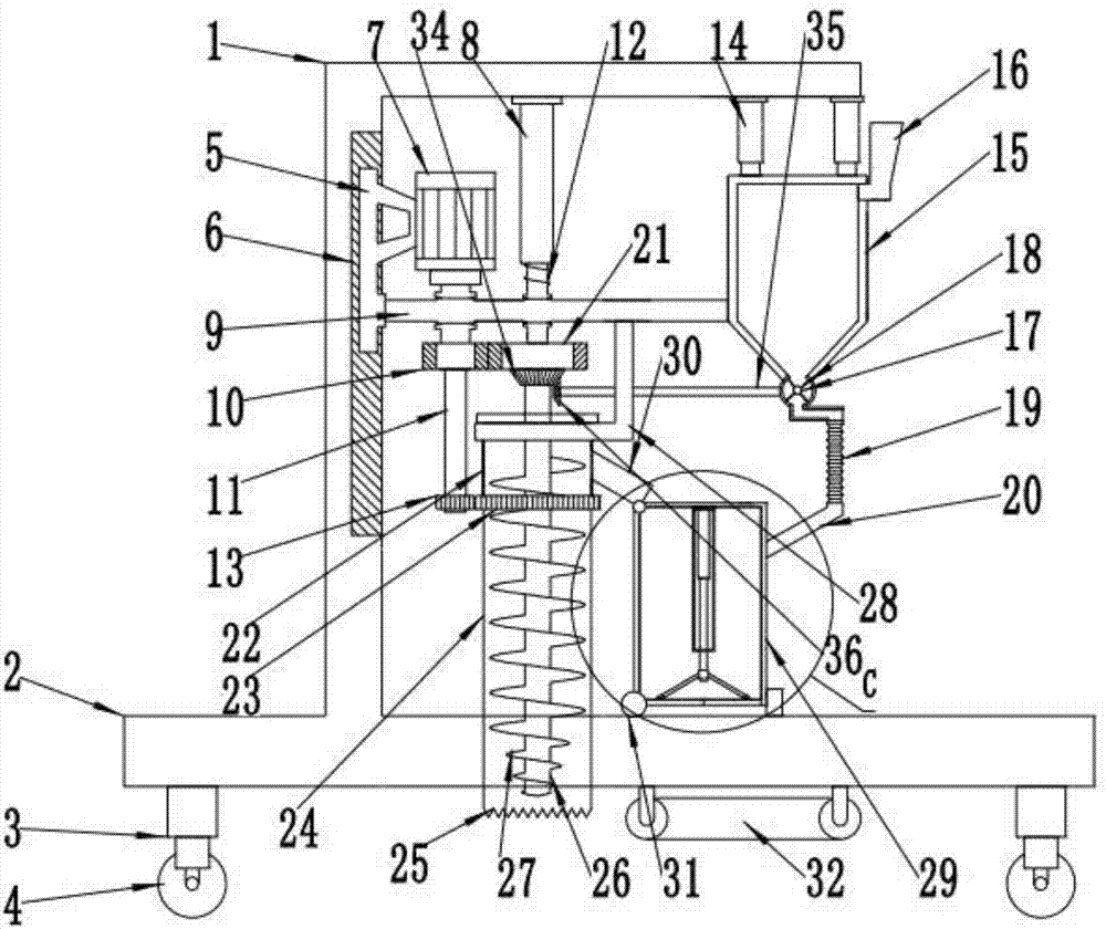 Convenient-backfilling pit digging device for gardens