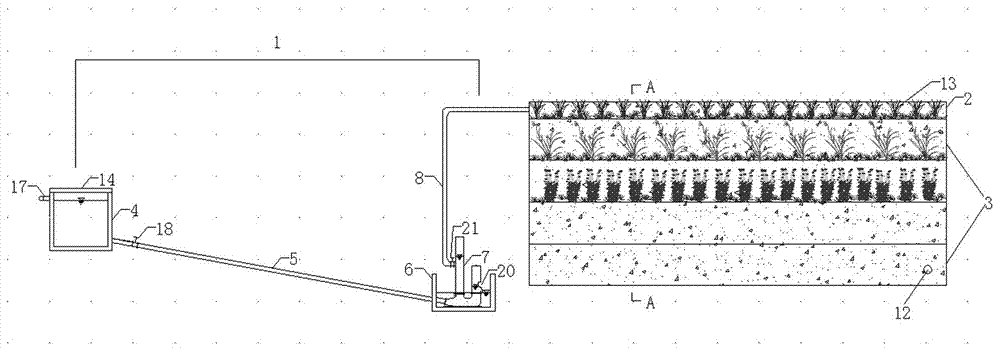 Unpowered stepped type purification system for ecological revetment of river channel