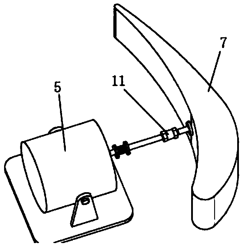 A device for loading and measuring excitation force of damping blade of naval steam turbine