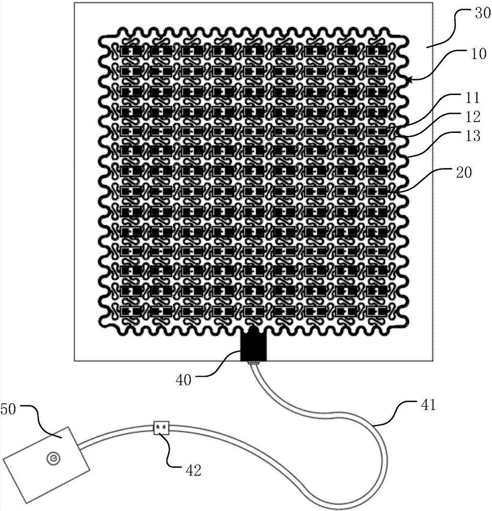 Stretchable flexible infrared therapeutic instrument