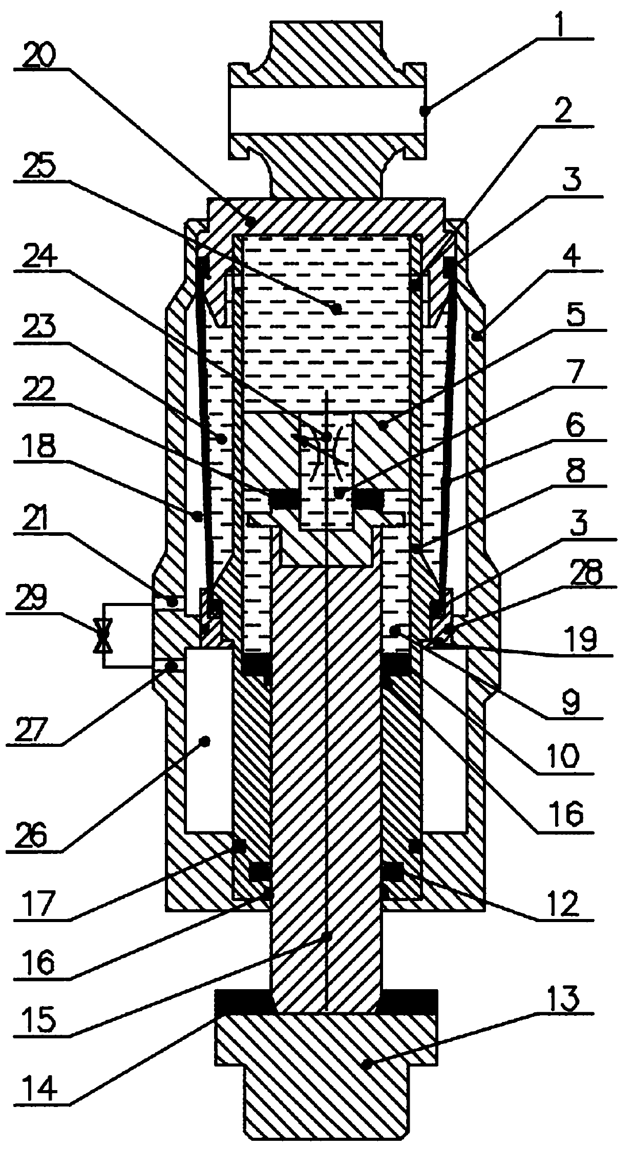 Built-in capsule suspension gas spring