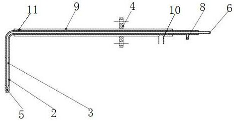 High-temperature flue gas flow on-line measuring probe