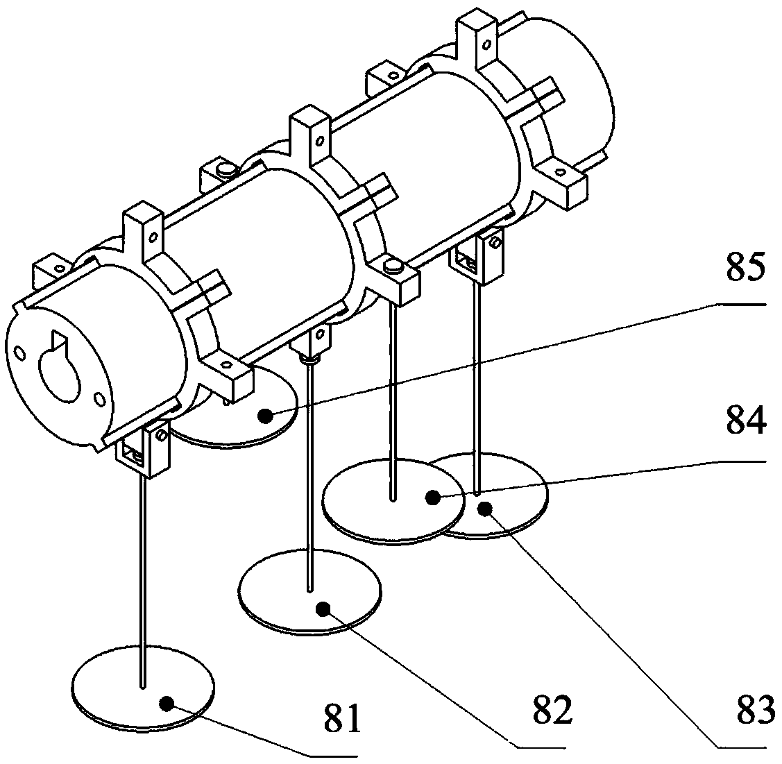 Calibration device and calibration method for rod type balance