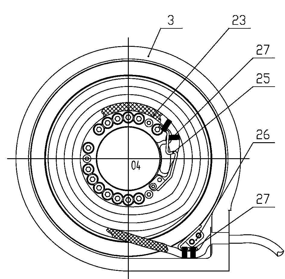 Hollow forearm and wrist structure for low-load industrial robot