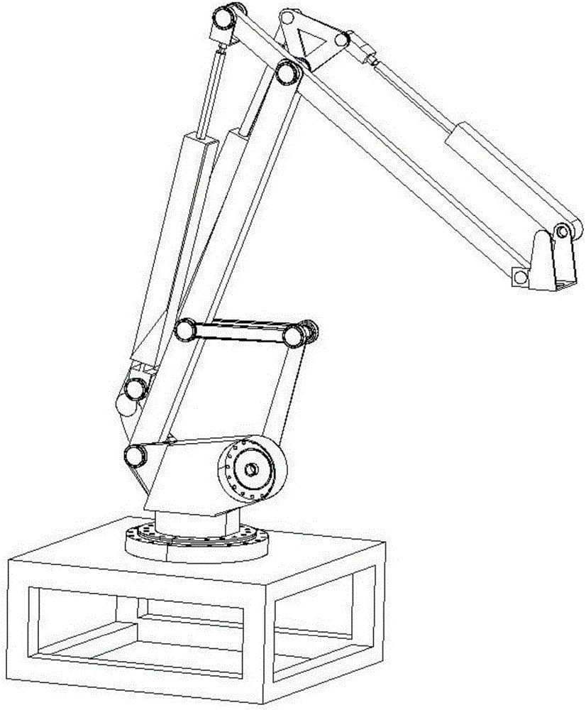 Controllable mechanism type stacking robot driven by electric push cylinders