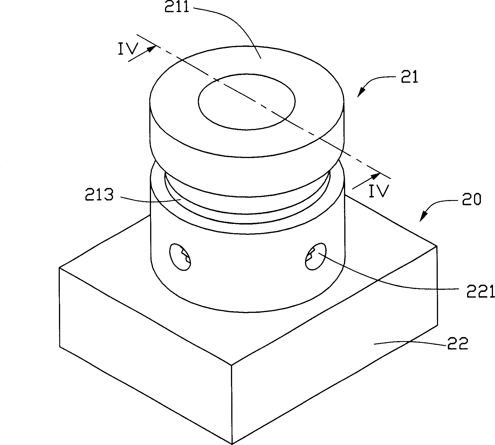 Lens module fixing arrangement and method