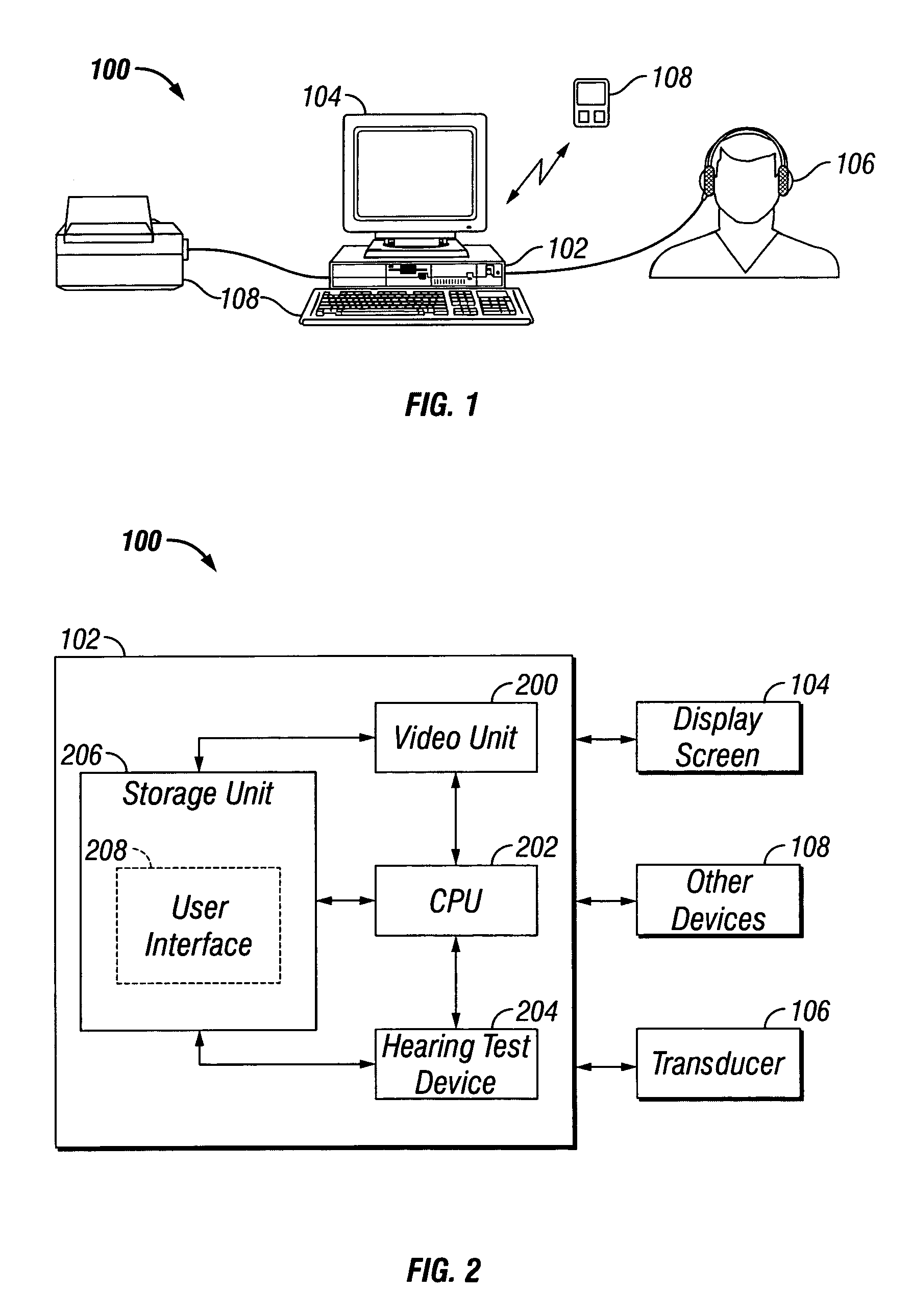 User interface for automated diagnostic hearing test