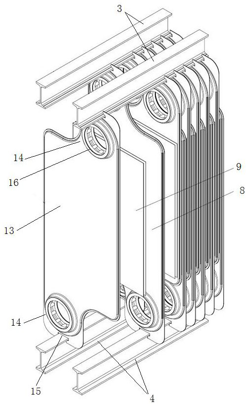 A waste heat recovery power generation heat exchanger