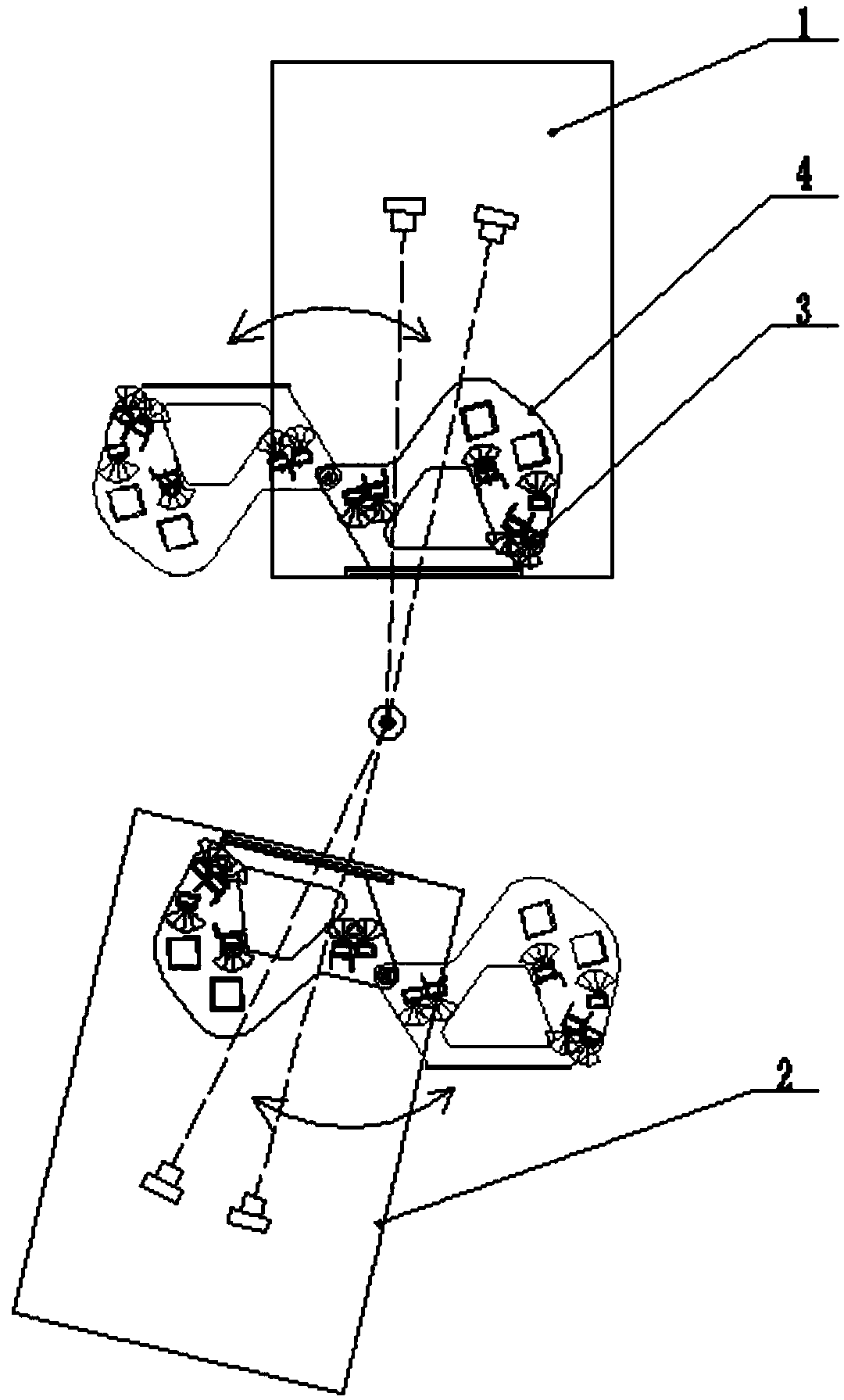 Adjustable light source lamp support for camera inside sorting box