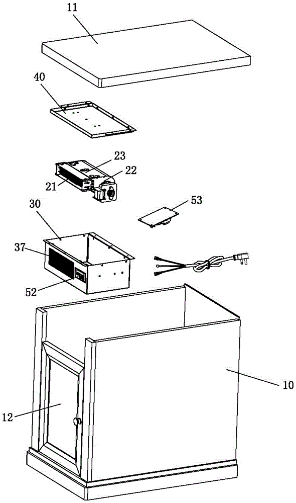 Convenient and practical heating table cabinet