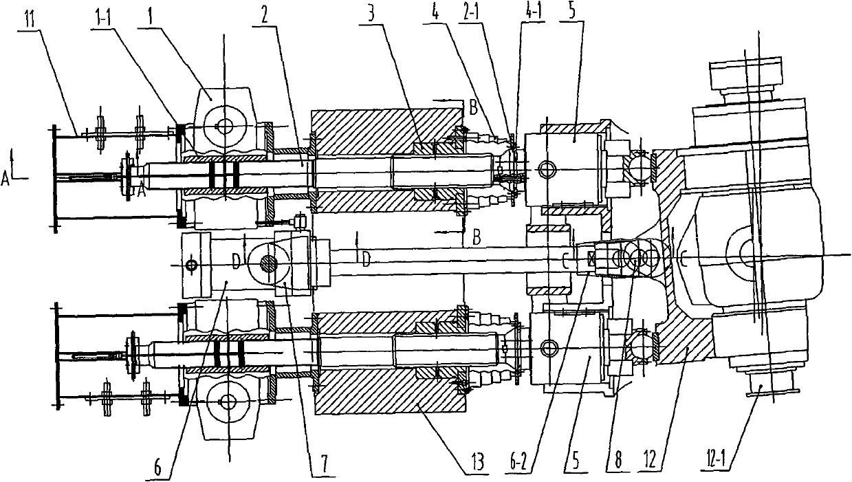 Tube rolling mill balanced device