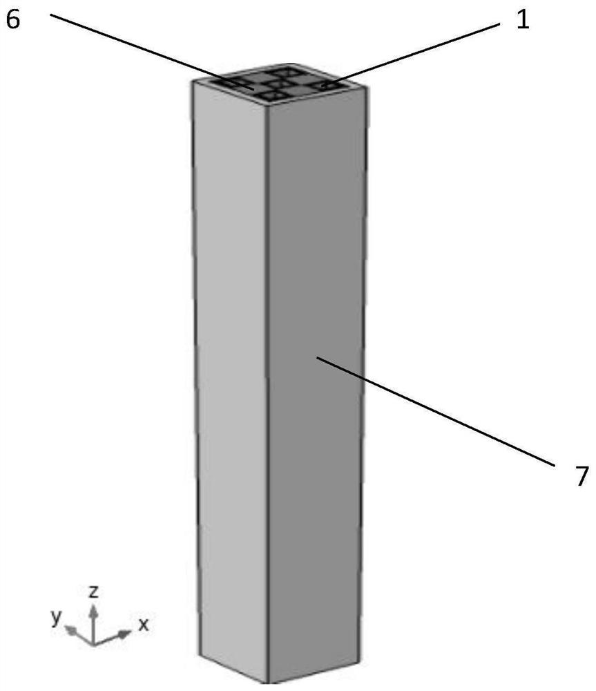 A low-bandgap five-hole seismic metastructure