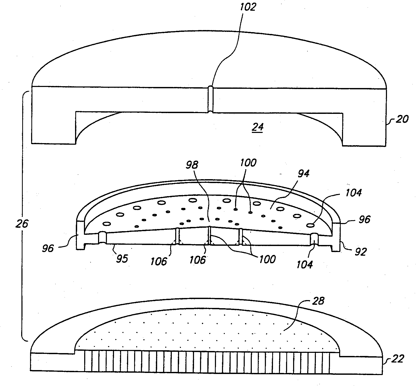 Gas distribution apparatus for semiconductor processing