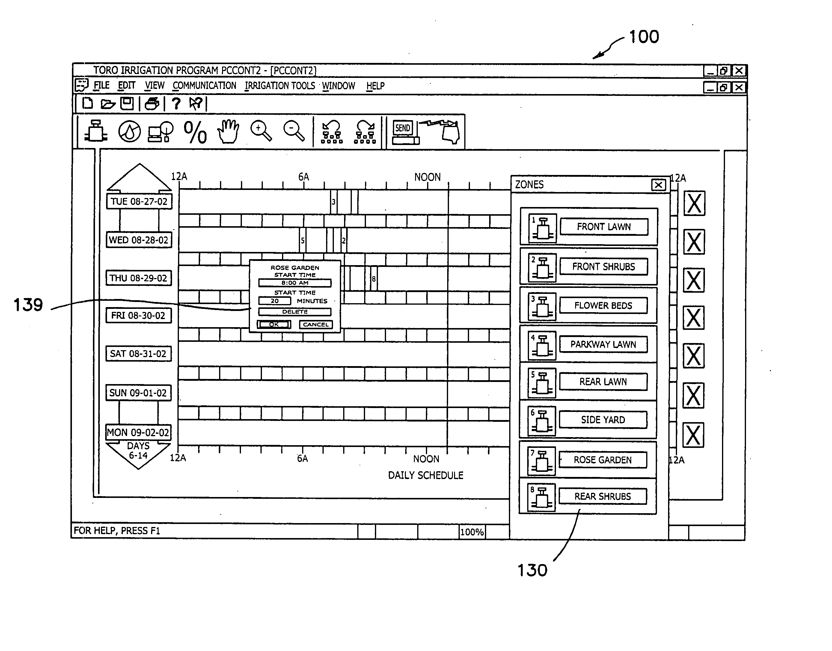 PC-programmed irrigation control system