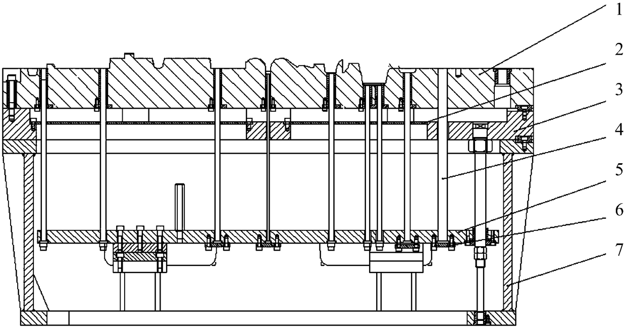 Centralizing mechanism of lower ejector core rod for sand casting die