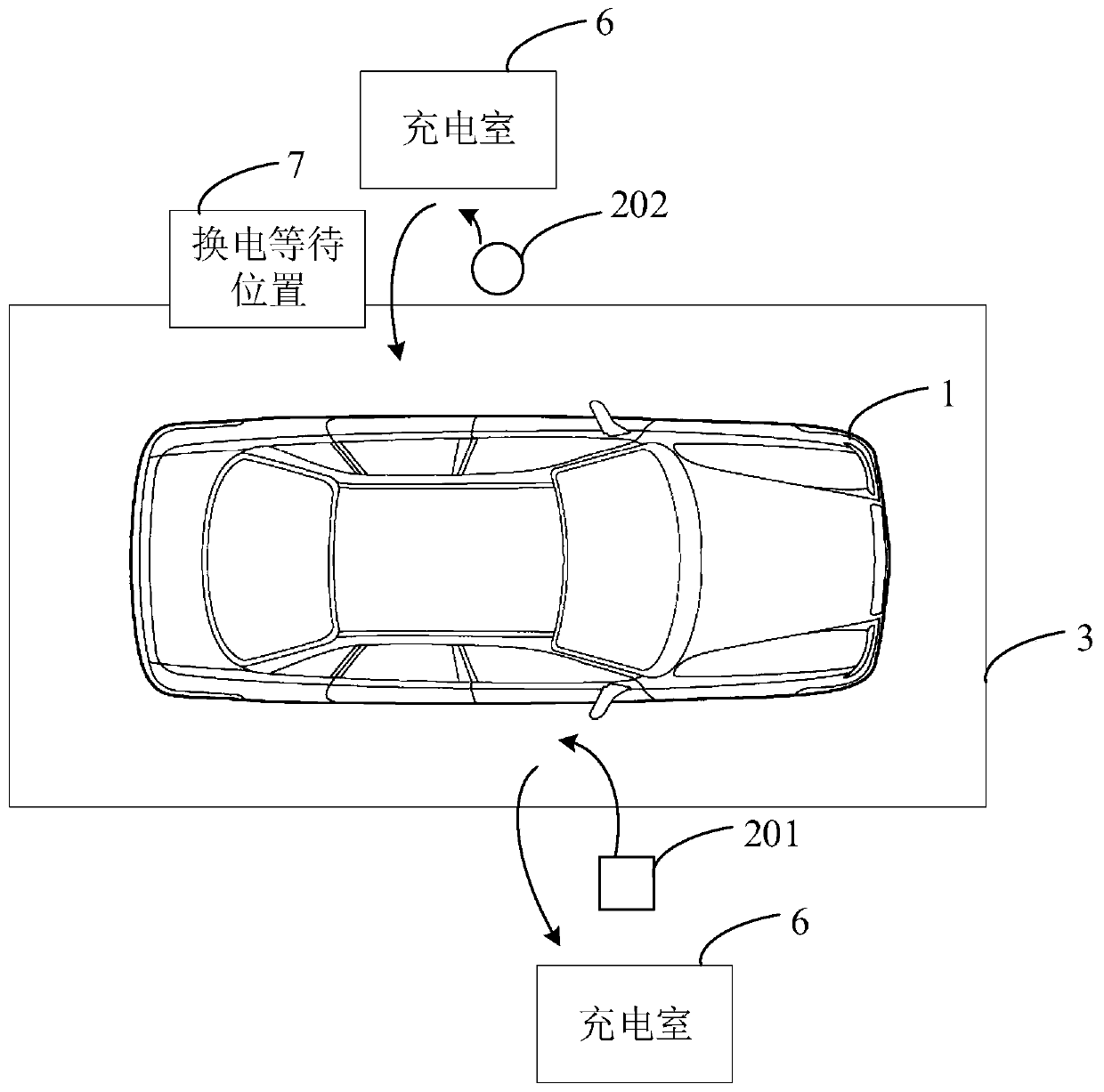 Battery replacing system and battery replacing station comprising same