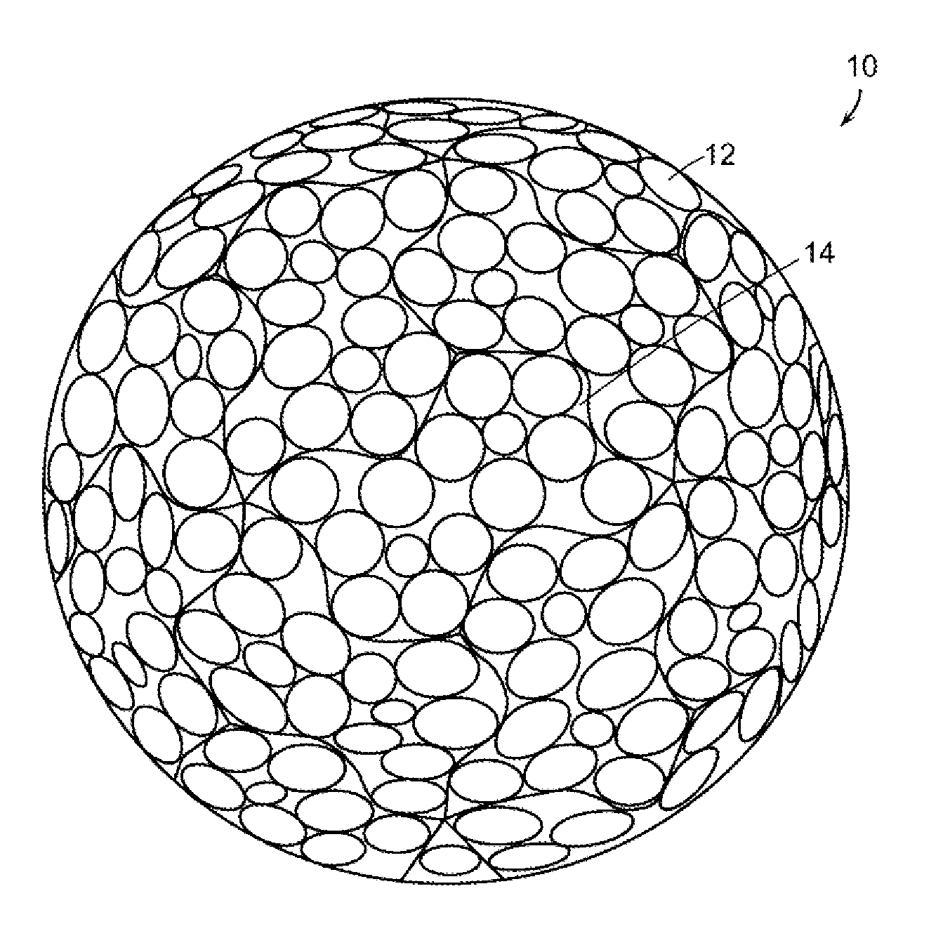 Dimple patterns for golf balls