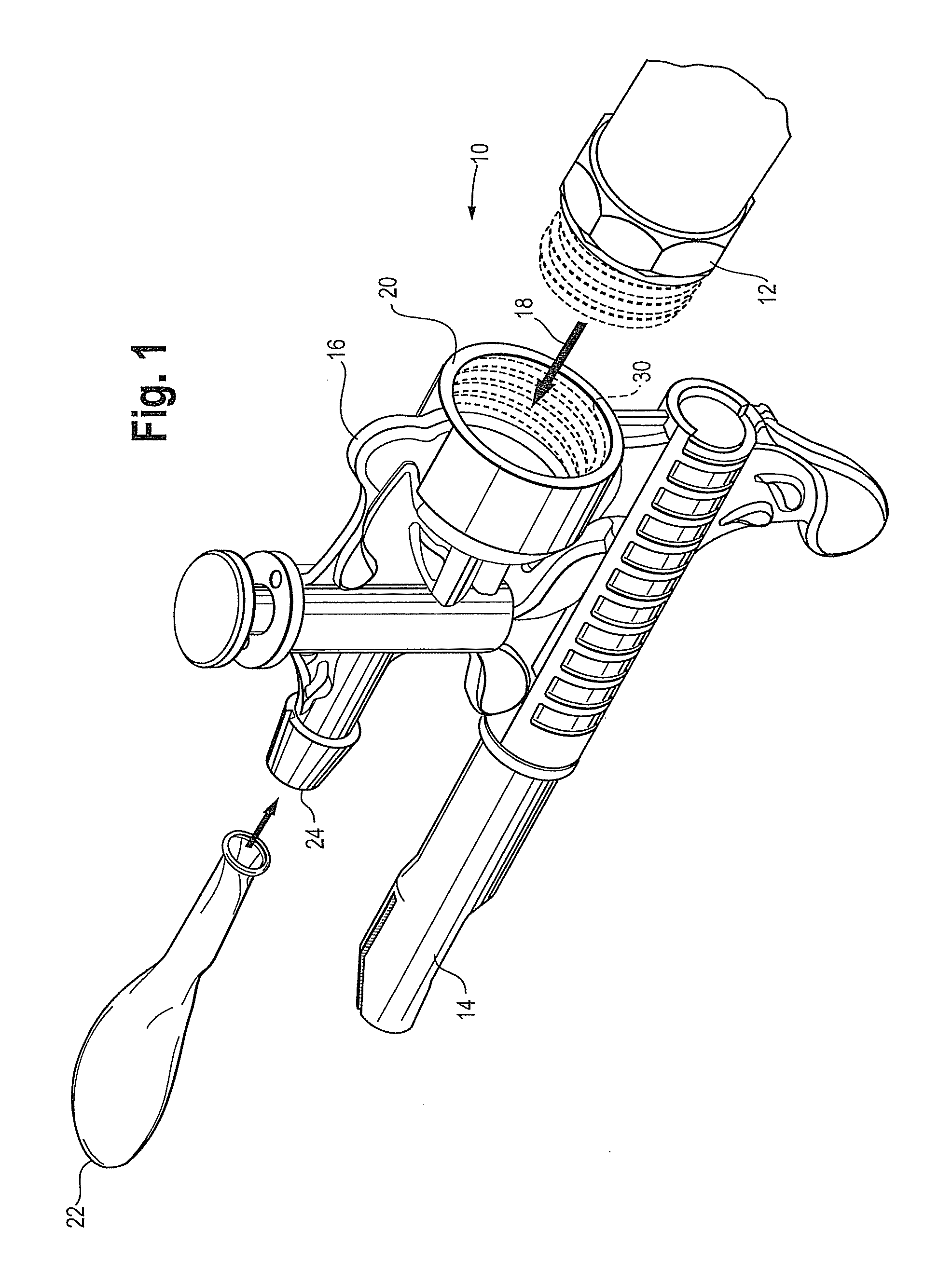 Balloon filling device