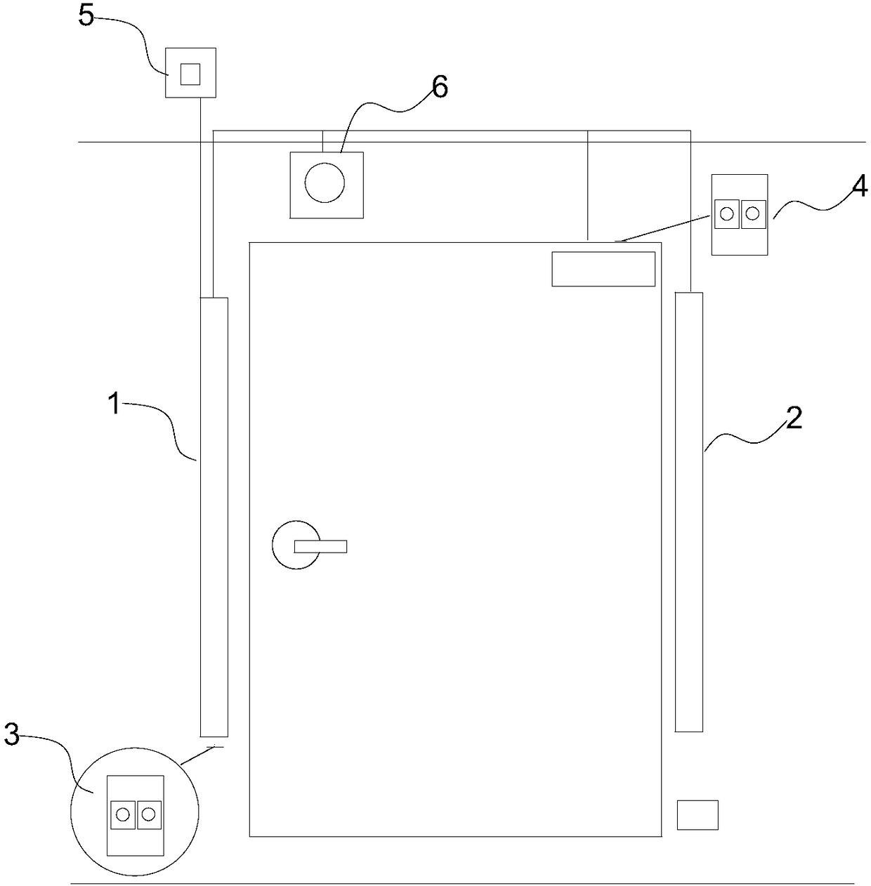 Magnetic resonance imaging room safety cloud platform system based on double-column ferromagnetic detection device