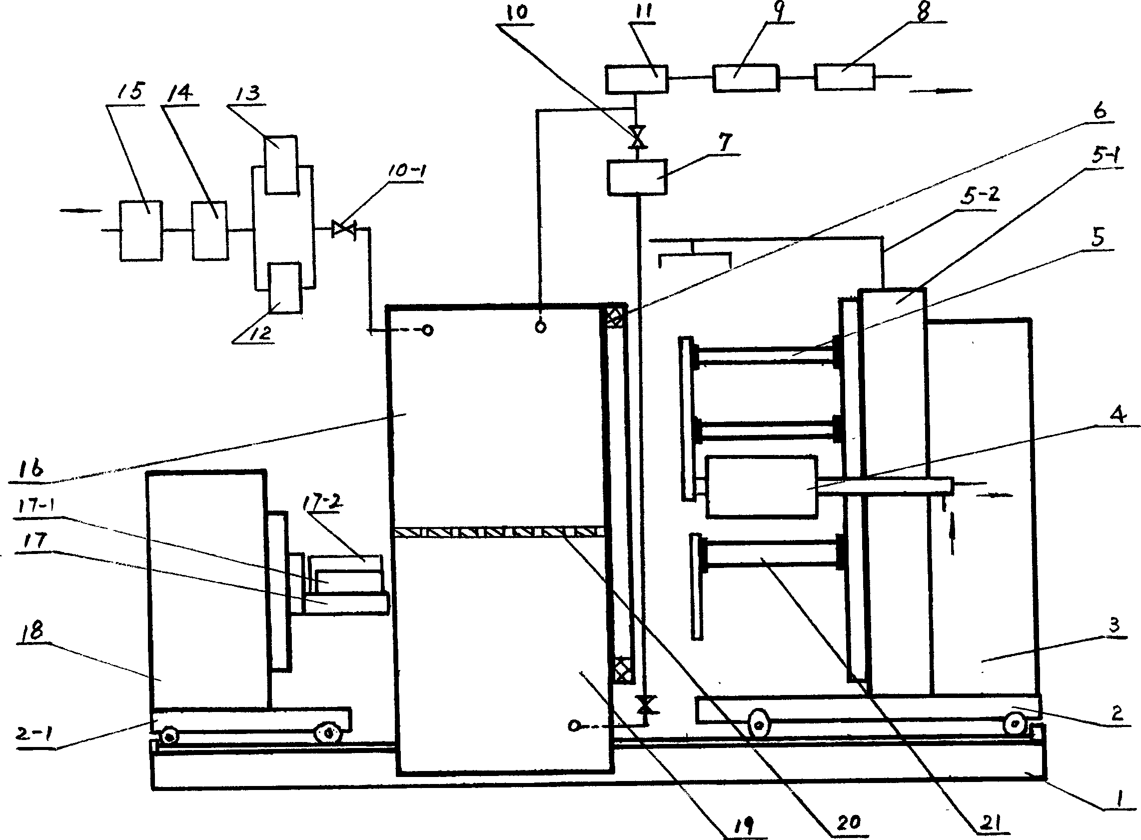 Zinc-aluminium vacuum evaporation coating machine