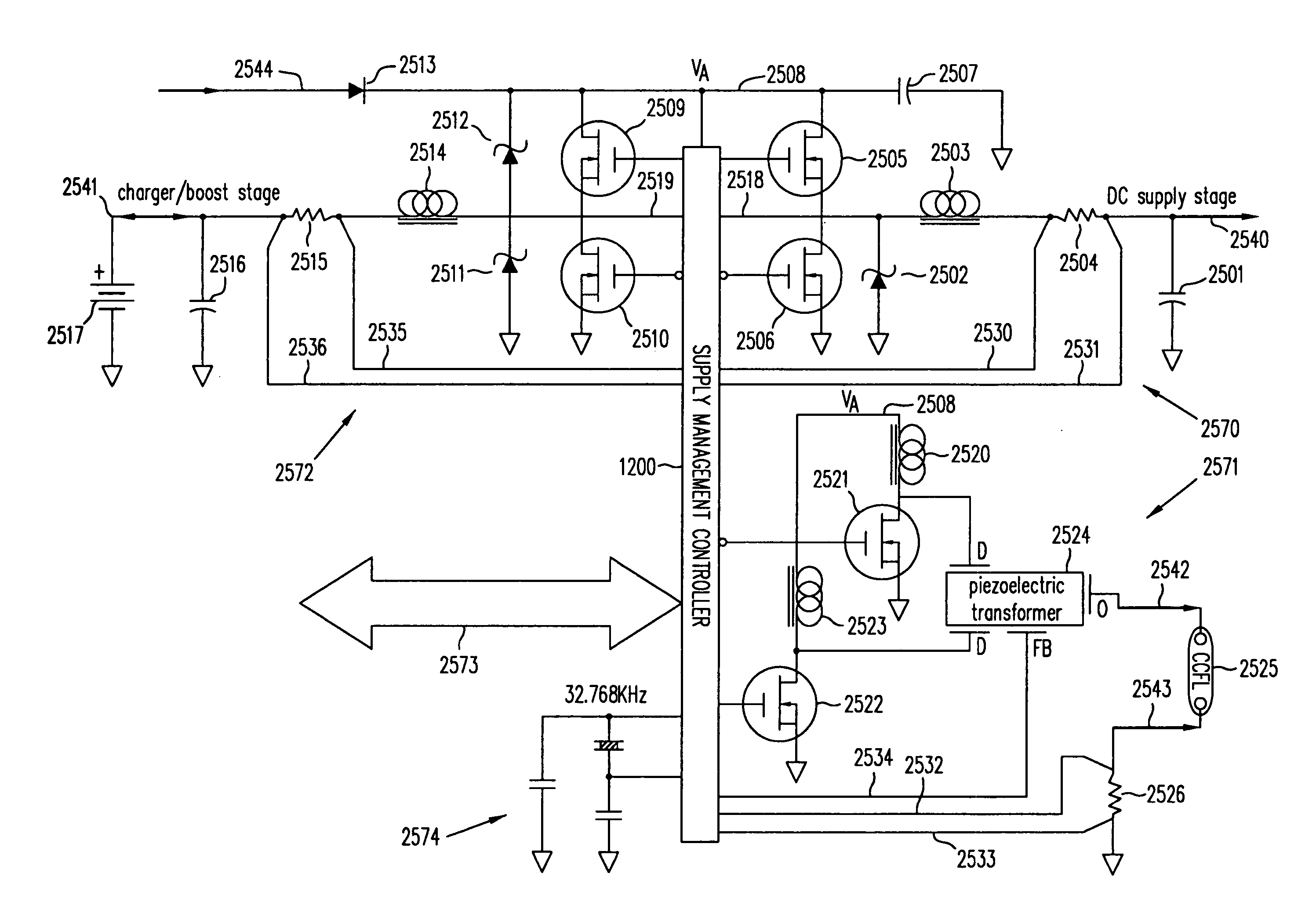 Power converter circuitry and method