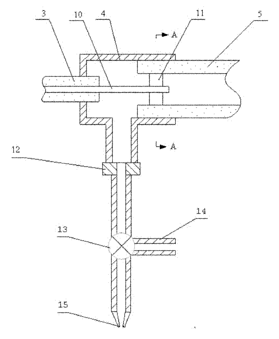 Method for measuring acetone in respiratory gas and implementation device thereof