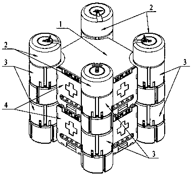 Modular combined type box for portable life support system and using method