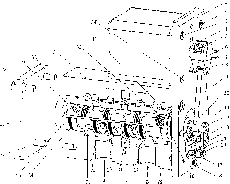 Zero maintaining mechanism of 2D digital servo valve