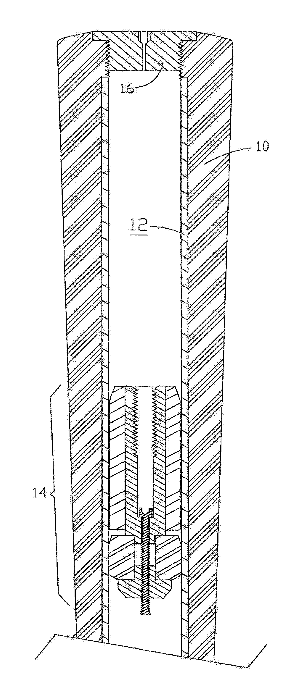 Weight secured by expansion element in golf club shaft