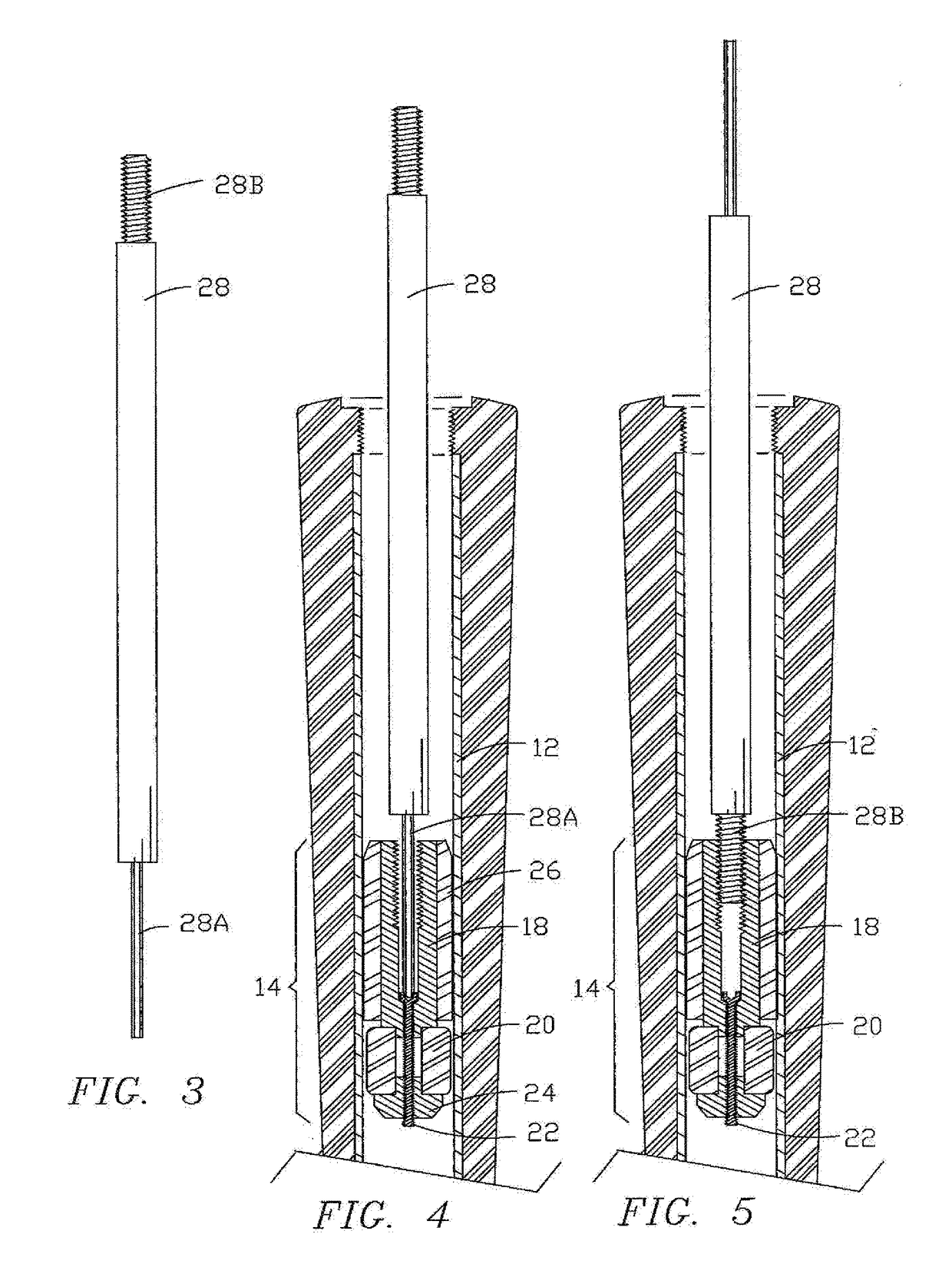 Weight secured by expansion element in golf club shaft