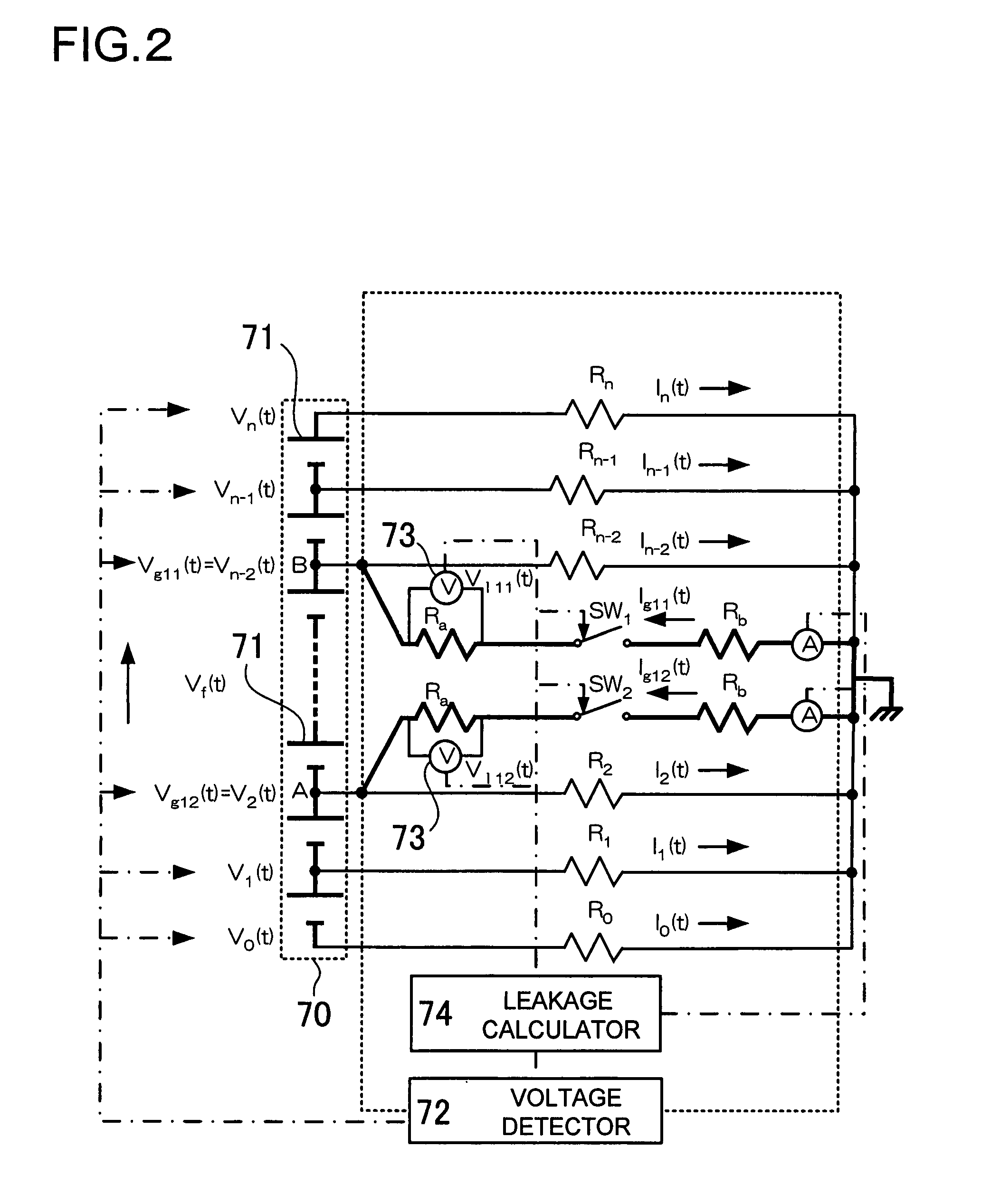 Leakage detection circuit for electric vehicle