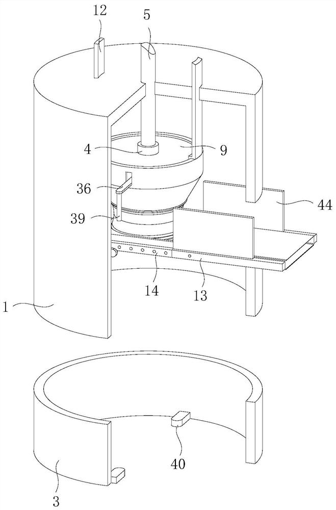 A paint spraying device for the outer ring surface of an automobile wheel hub