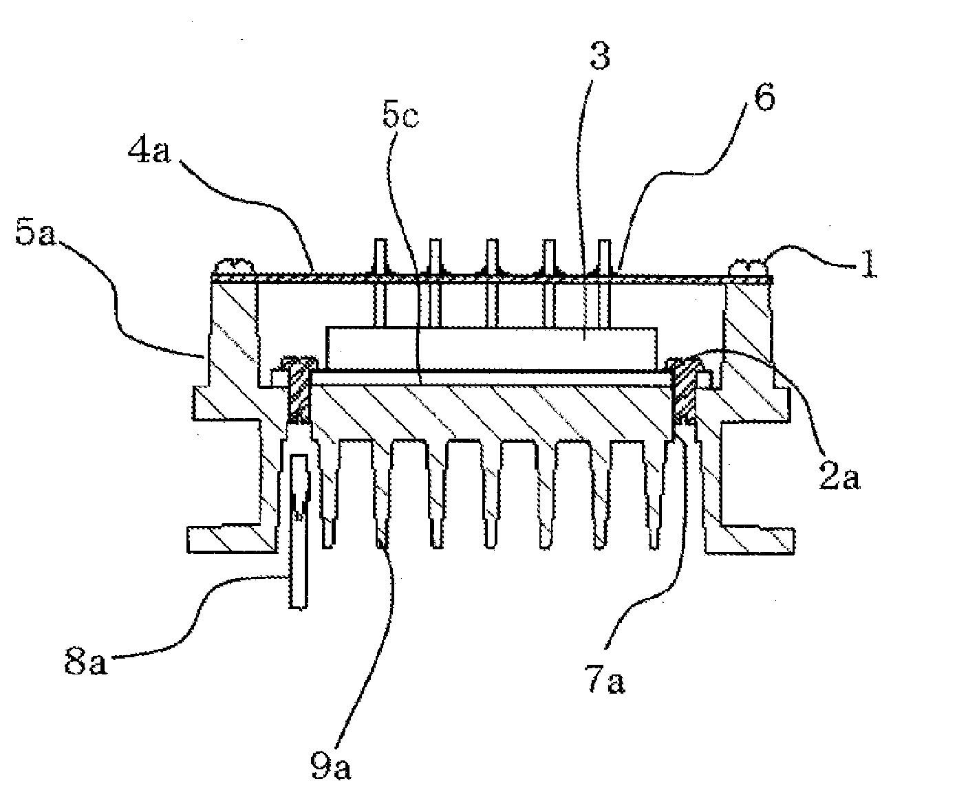 Mounting structure for power module, and motor controller including the same