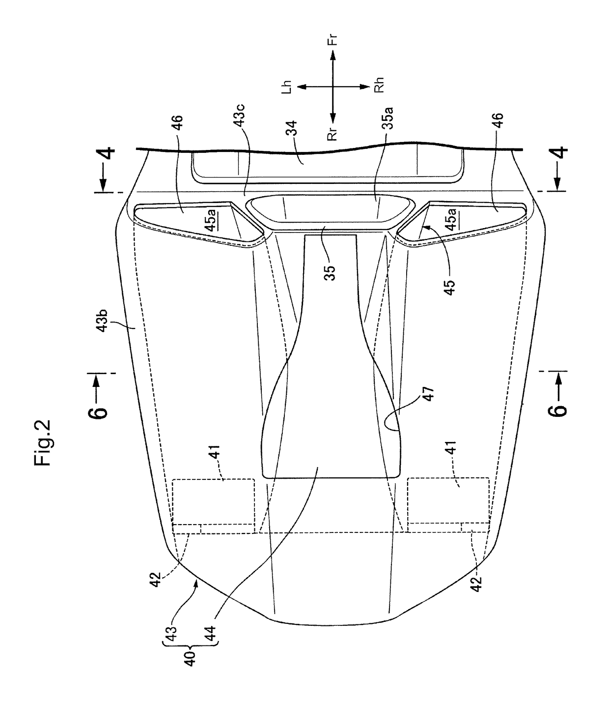 Rear structure of motorcycle