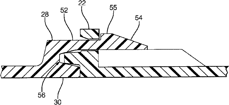 In-groove snap fastener