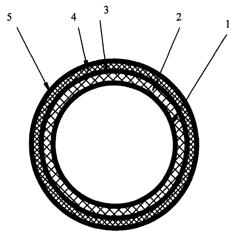 Wrapping-pulling woven high-strength composite material tube