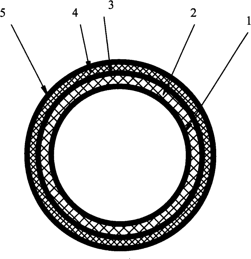 Wrapping-pulling woven high-strength composite material tube