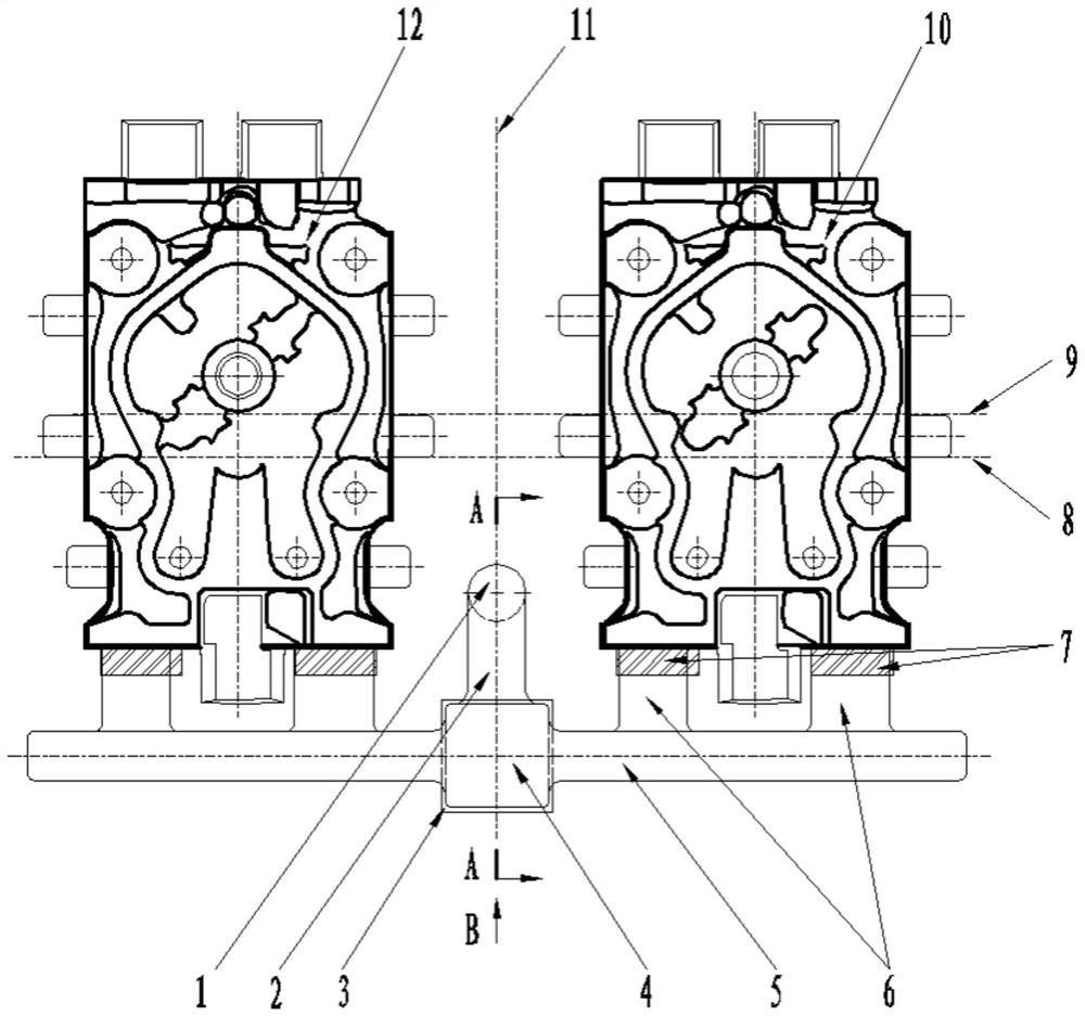Casting method of high-speed high-power diesel engine cylinder cover
