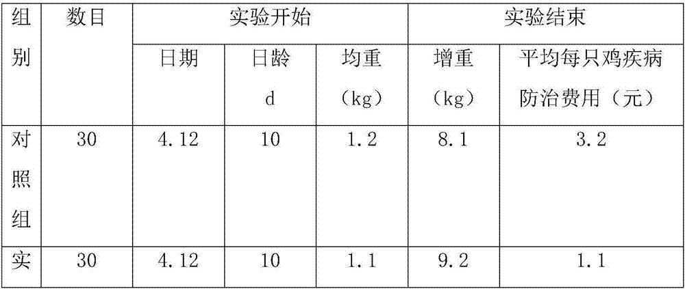 Chicken feed for enhancing immunity of guinea fowl