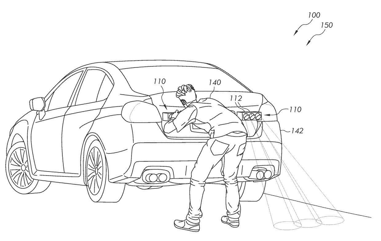 Vehicle emergency light beam systems